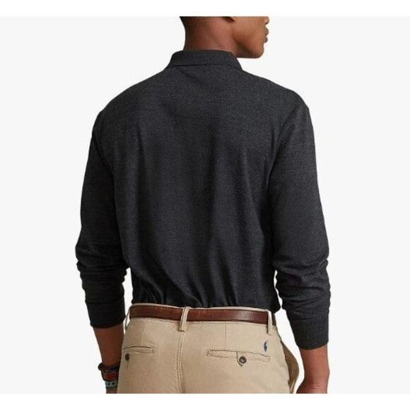 Polo Ralph Lauren Mens Flesh Pony Logo Longsleeve Polo Shirt Black size Tall 4XL - Picture 4 of 11